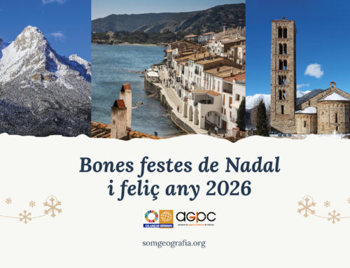 El Col·legi de Geògrafs a Catalunya i l’Associació de Geògrafs Professionals de Catalunya us desitja un bon nadal i pròsper 2026
